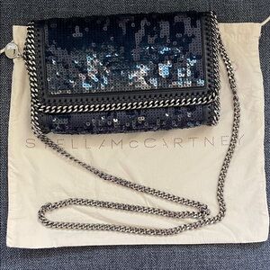 Stella McCartney Navy Sequin Crossbody Bag